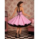 Punktekleid Petticoat rosa kleine weiße Tupfen schwarz
