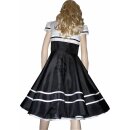Festliches Petticoatkleid schwarz weiß mit Bolero