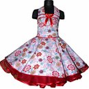 Reizendes Kinderpetticoatkleid rosa lila Retroblumen