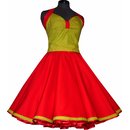Petticoat Kleid 50er Jahre rot grün Rockabilly Vintage...