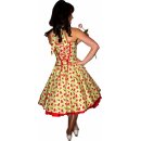 50er Petticoatkleid rote Erdbeeren grünes Vichy Karo