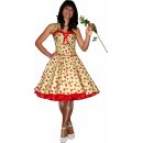 50er Petticoatkleid rote Erdbeeren grünes Vichy Karo