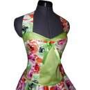 Petticoat Kleid filigrane pink grüne Rosen grün