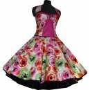 Petticoat Kleid filigrane pink grüne Rosen pink