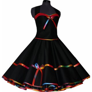 Elegantes schwarzes Tanzkleid zum Petticoat graffitty rot