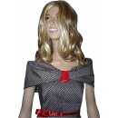 50er Lolita Kleid zum Petticoat grau schwarze Punkte rot