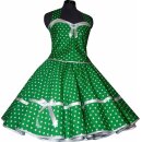 50er Kleid Punkte Petticoat saftgrün weiße...