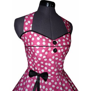 Petticoatkleid 50er Jahre Rockabilly pink weiß schwarz
