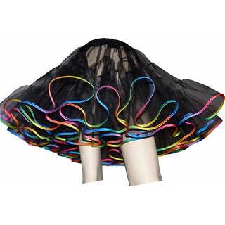 Petticoat Organdy schwarz oder weiß regenbogen grafittyblau, grafittyrot
