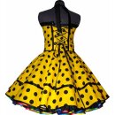 Punktekleid Rockabilly gelb große schwarze Tupfen