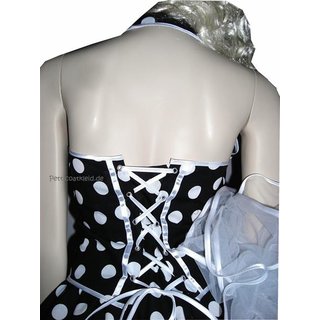 Sweet-fiftys Petticoatkleid schwarz mit weißen großen Punkten