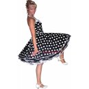 Sweet-fiftys Petticoatkleid schwarz mit weißen großen Punkten