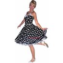 Sweet-fiftys Petticoatkleid schwarz mit weißen großen Punkten