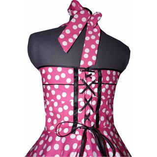 Petticoatkleid 50er Jahre Rockabilly pink wei� schwarz 42