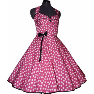 Petticoatkleid 50er Jahre Rockabilly pink wei� schwarz 42