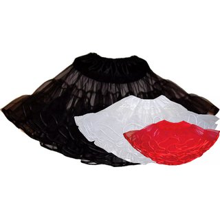 Petticoat Tll schwarz wei oder rot Volumen mittel wei