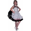 Sweet-fiftys Petticoatkleid weiß mit großen schwarzen Punkten
