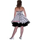 Sweet-fiftys Petticoatkleid weiß mit großen schwarzen Punkten