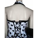 Sweet-fiftys Petticoatkleid weiß mit großen schwarzen Punkten