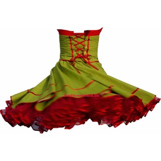 Petticoatkleid Sandy Minikaro grn-gelb-rot