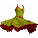 Petticoatkleid Sandy Minikaro grün-gelb-rot
