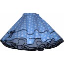 Punktekleid Rockabilly hellblau große weiss Tupfen schwarzer Akz