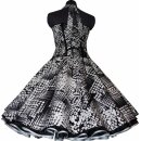 Petticoatkleid schwarz weiß Jugendweihe Abschlussball