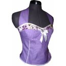 Petticoatkleid lila violett kleine weiße Punkte Blumendesign
