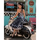 Punkte Kleid Rockabilly 2 schwarz weiße große...