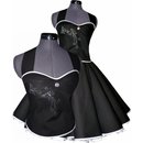50er Jahre Petticoatkleid schwarz Strasssteine Vintage