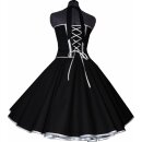 50er Jahre Petticoatkleid schwarz Strasssteine Vintage