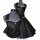 50er Jahre Petticoatkleid schwarz Strasssteine Vintage